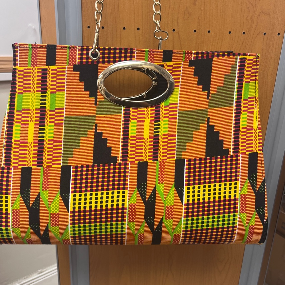 Orange and Blue Patterned Tie
